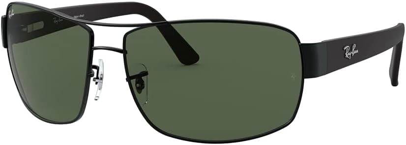 Óculos De Sol Ray-Ban, Preto Fosco, Tamanho 64