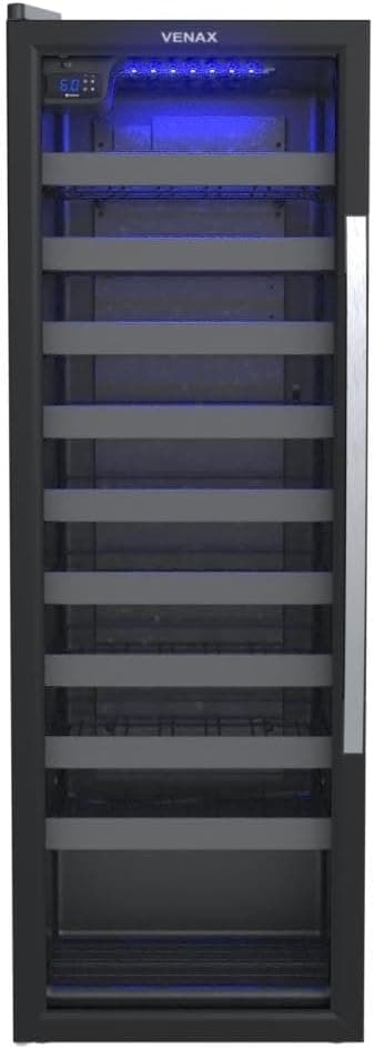 ADEGA PIUBELLA 200 PARA 50 GARRAFAS PRETO PORTA INVERTIDA 127 V