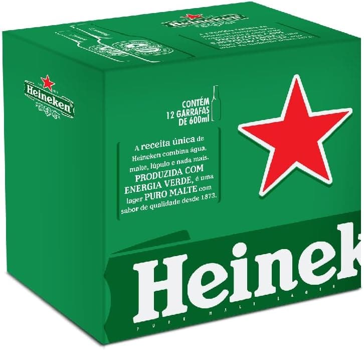 Cerveja Heineken Garrafa 600ml - Pack com 12 unidades