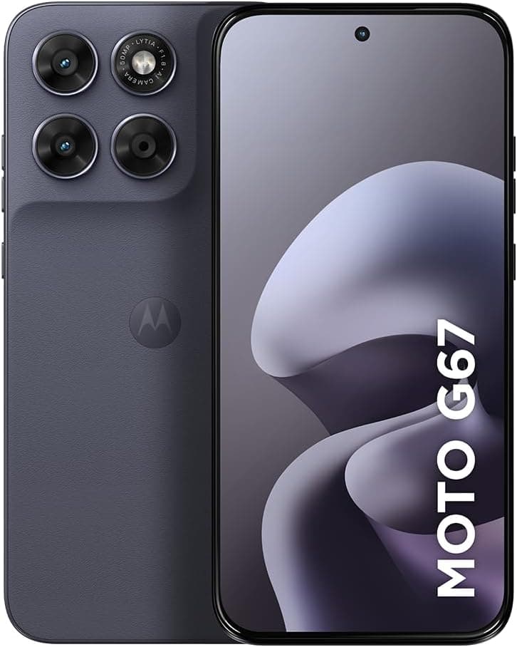 Smartphone Motorola Moto G67 5G - 128GB 12GB (4GB RAM + 8GB RAM Boost) camera 50MP Sony Lytia 600, tela 1.5K extreme Amoled 120hz, ultrarresistente - Chumbo