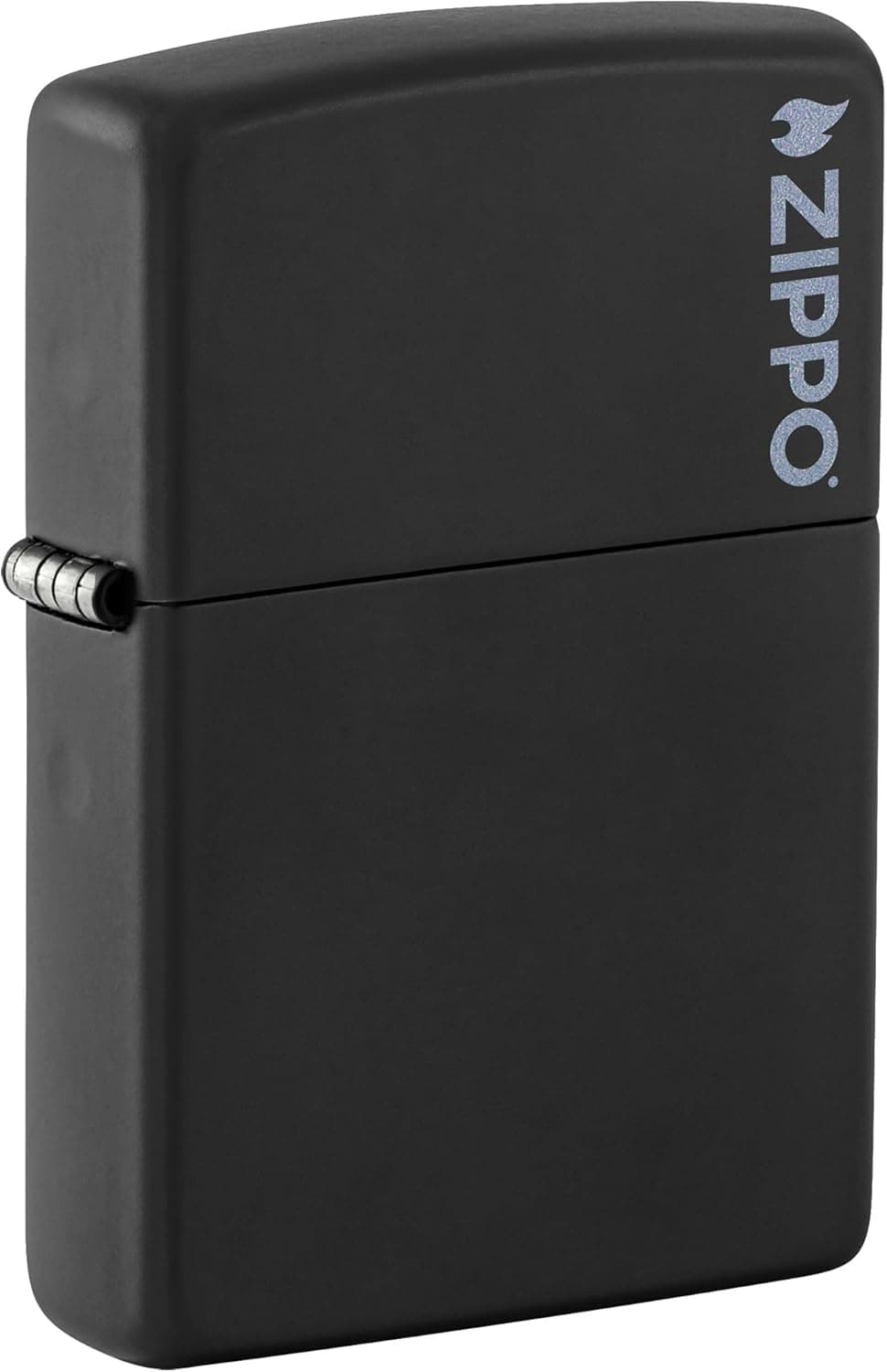 Zippo Isqueiro de bolso preto fosco com logotipo