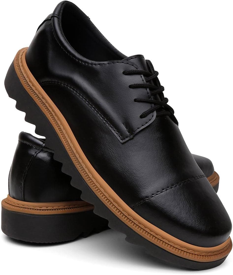 Sapato Social Masculino Tênis Elegante Casual Esporte Fino Tratorado - Preto/44