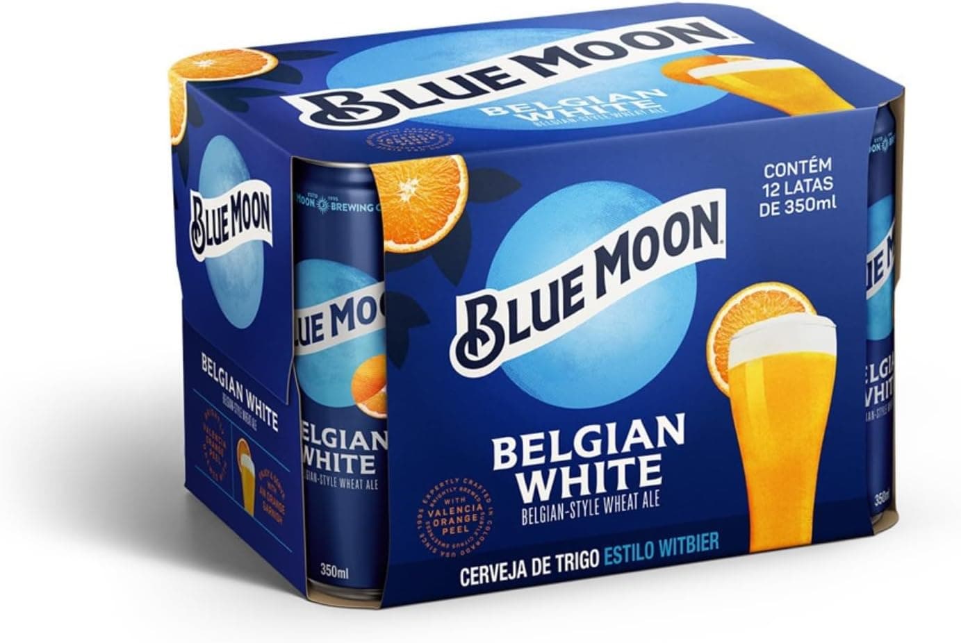 Blue Moon Cerveja Belgian White Ale Lata 350ML 12 Unidades