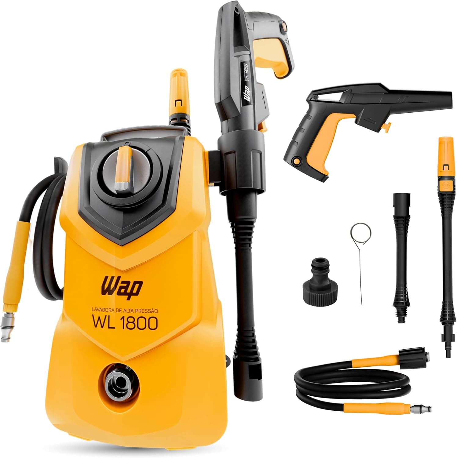 WAP Lavadora de Alta Pressão WL 1800 360L/h Portátil, com Jato em Leque e Concentrado 1500psi 1400W 127V