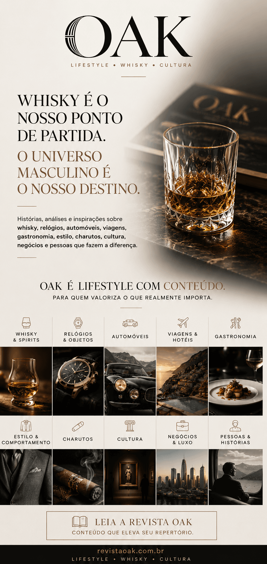 Revista OAK — lifestyle, whisky e cultura